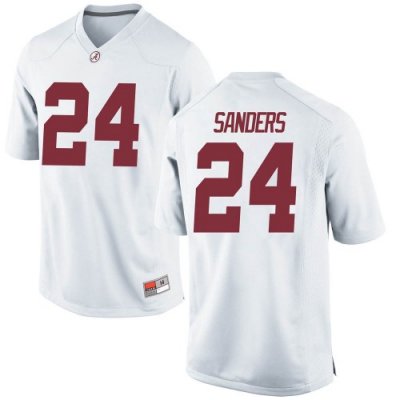 Youth Alabama Crimson Tide #24 Trey Sanders White Replica NCAA College Football Jersey 2403WKED2